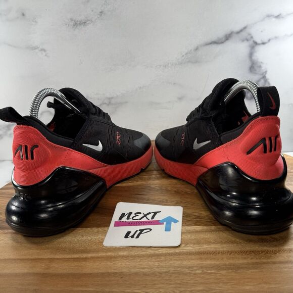 Size 5Y or Women’s 6.5-Nike Air Max 270 Black Bright Crimson Sneakers 943345-018 - Picture 5 of 9